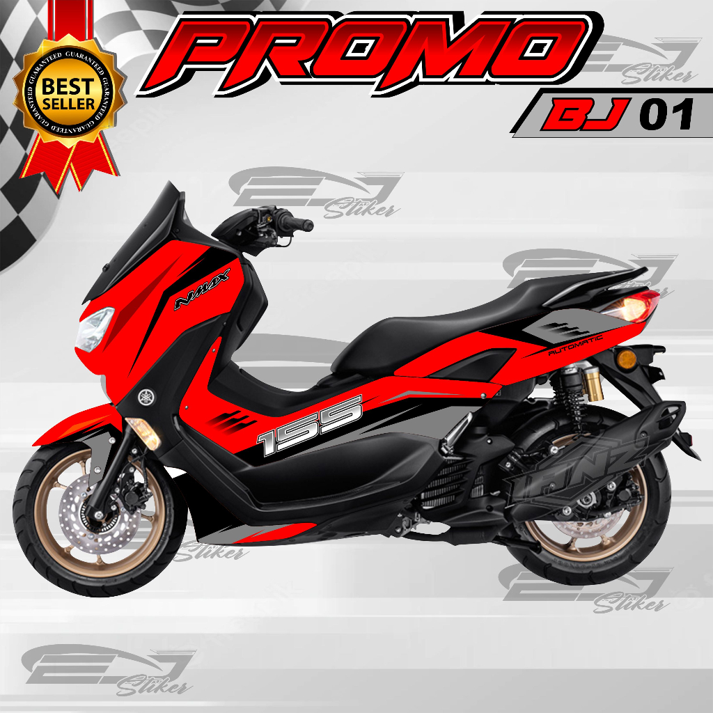 STIKER DECAL NMAX NEW-STIKER FULL BLOK NMAX-STIKER NMAX FULL BODY-STIKER BODY NMAX NEW DESAIN-BJ01