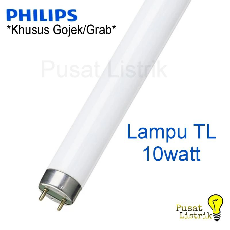 Lampu TL 10watt Philips 6500K Lifemax Lampu Neon 10W/54-765 Putih