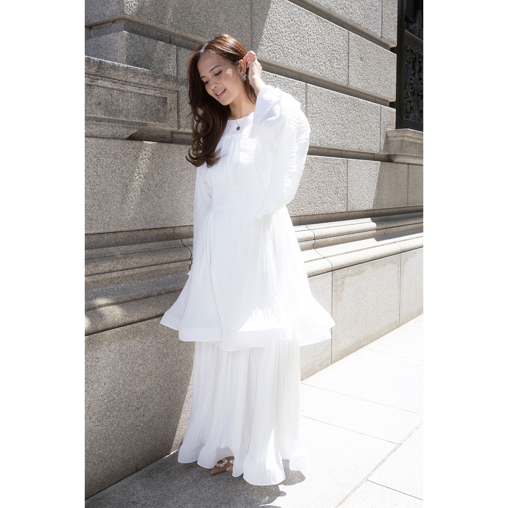 Aura Label - Madeline Dress In White