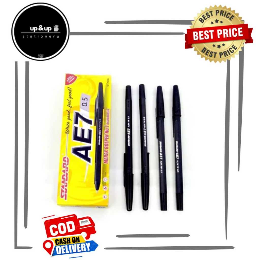 

Pulpen Standard AE7 Hitam Biru per pcs