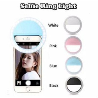 Lampu Ringlight Selfie LED Lamp / Ring Light Mini Jepit / Lampu Ringlight Flash Charm Eyes Live Clip Bulat Camera Hp Rechargeable [MF]