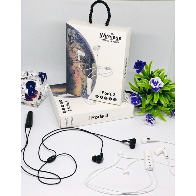 PROMO HANDSFREE BLUETOOTH IPODS3 NEW VERSION WIRELESS HEADSET