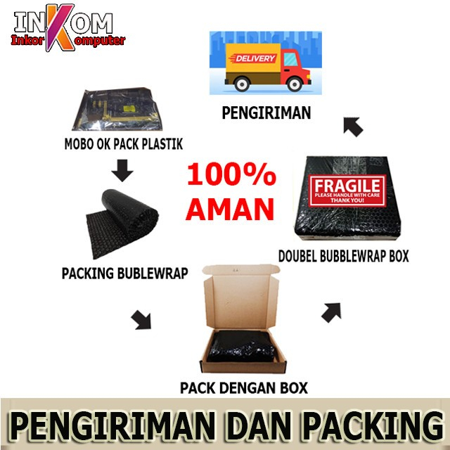 Paket Mobo ATX P8H77 Plus Ram SSD Processor i5 3470 Fan