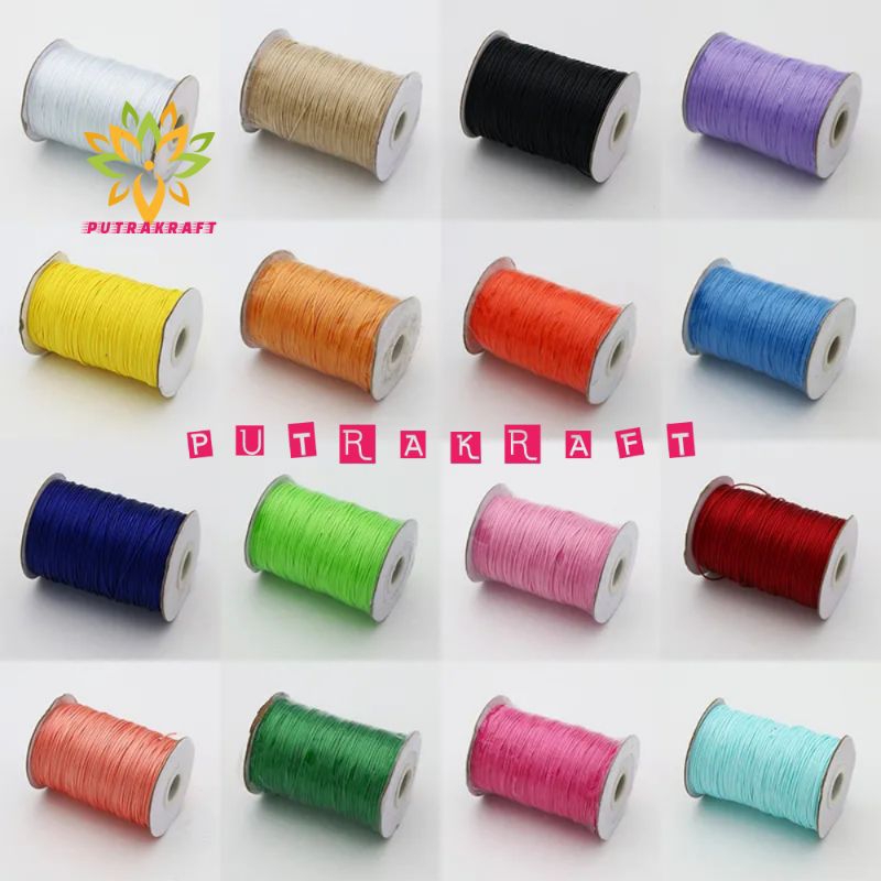 Tali Korea 2mm Bahan Untuk Membuat Gelang Dan Kalung - Hitam, 10 meter