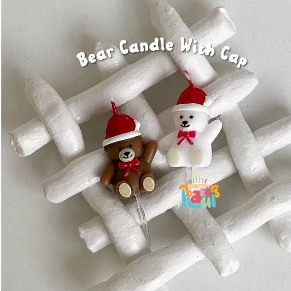 

Bear Candle with Cap / Bear Candle Christmas / Lilin Beruang / Lilin Ulang Tahun Beruang / Lillin Hiasan Beruang / Lilin Korea Beruang / Korean Candles / Lilin Ulang Tahun Beruang/ Bahan Baking / Bahan Dekorasi Kue / Lilin Natal / Bahan Dekorasi Kue