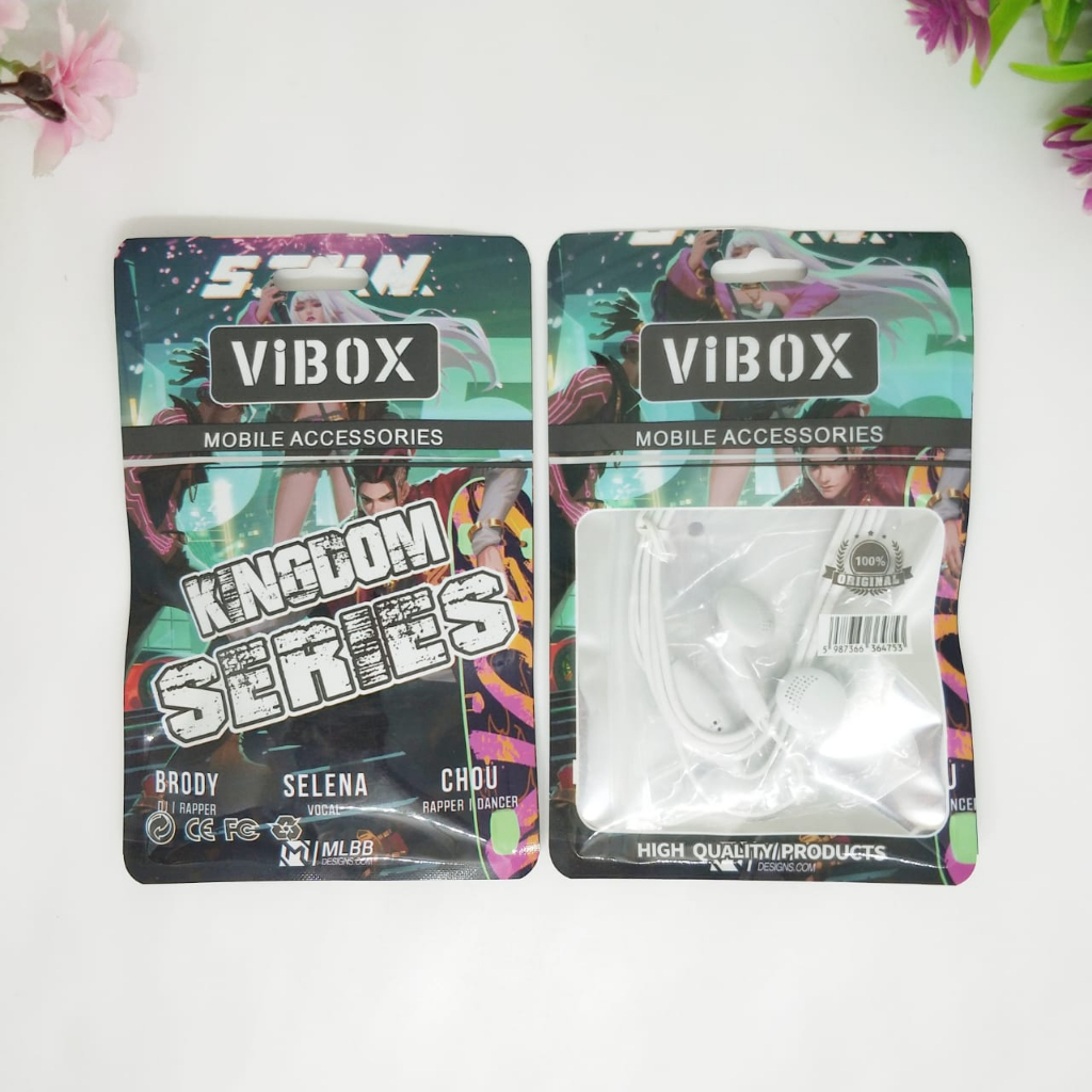 Handsfree vibox J111 ultra clear audio music headset extra bass BY SMOLL