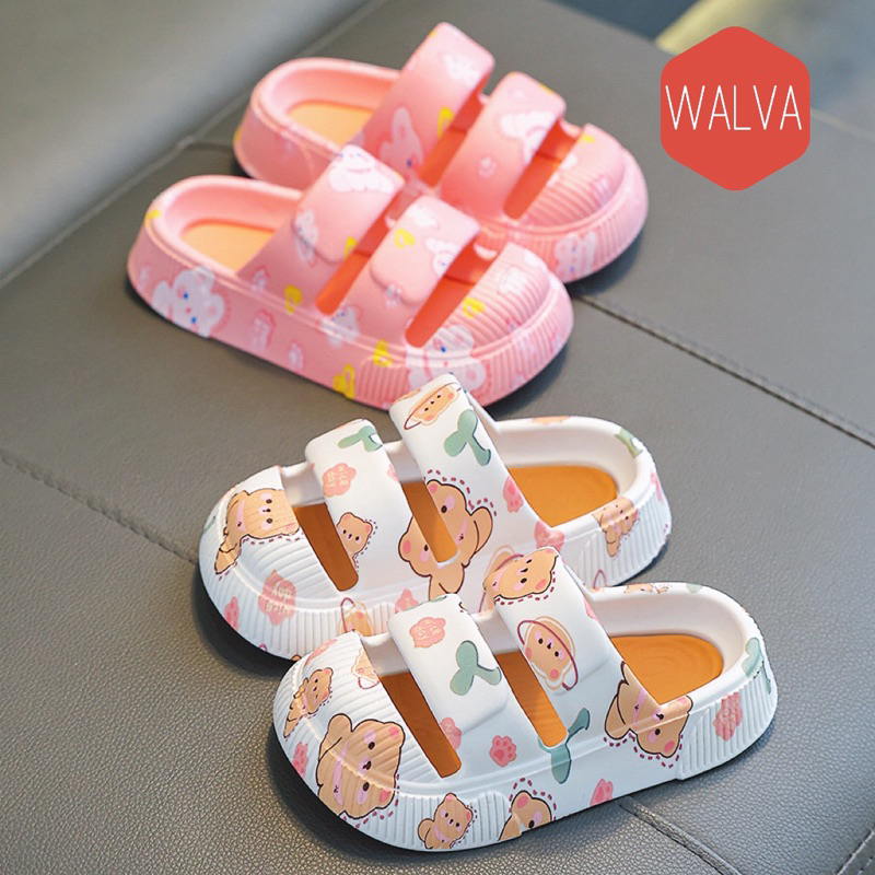 WALVA - S003 Sandal Selop Premium Anak Jelly Karakter Import / Sandal Anak Laki-laki Perempuan Ban2