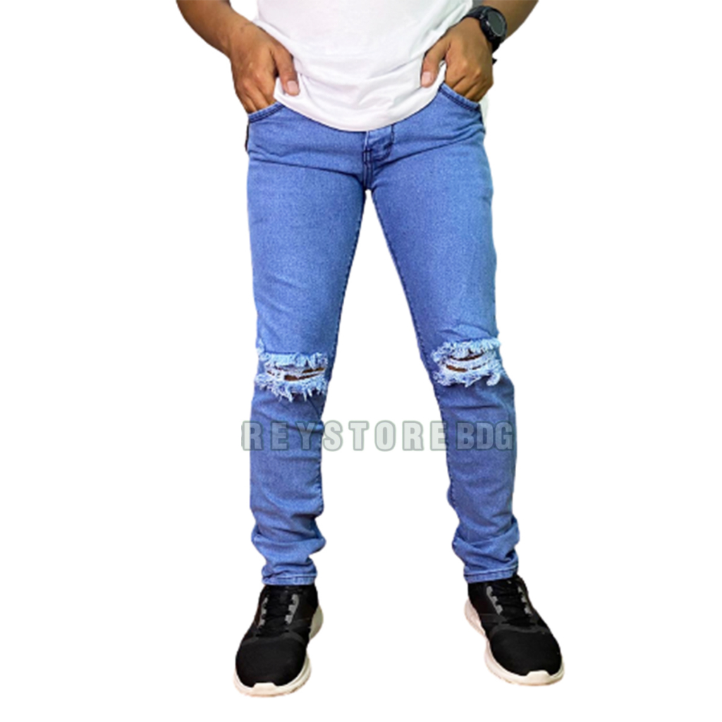 Celana Jeans panjang Pria sobek jeans levis pria sobek ripped strech