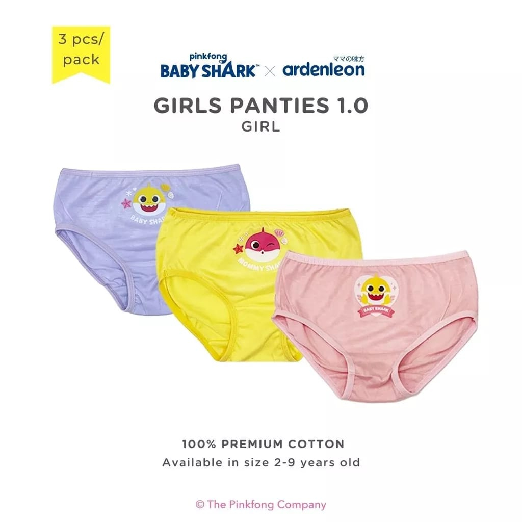 Ardenleon - Pinkfong Baby Shark Girls Panties Celana Dalam