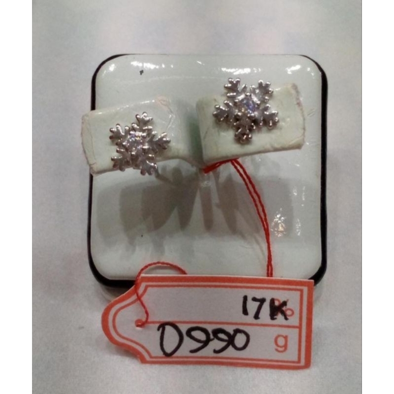 Anting emas 75 snowflake