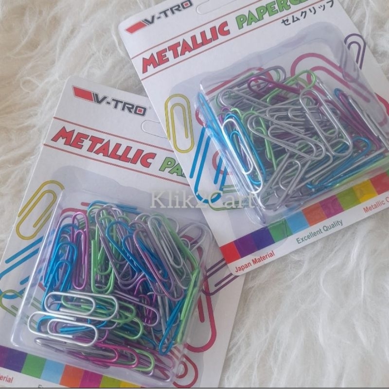 

Paper clip metalik warna warni V-tro / metallic paperclip / paper clip unik