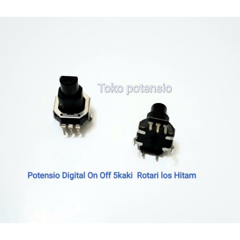 POTENSIO DIGITAL ROTARI LOS 5KAKI ON OFF HITAM