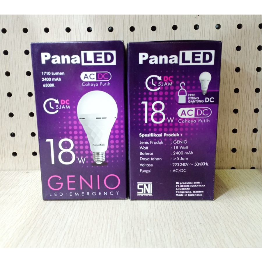 Lampu PANALED Genio Lampu LED Emergency Cahaya Putih 18 watt