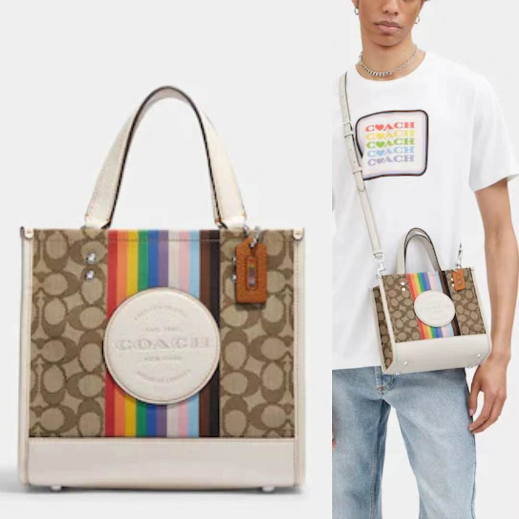 Coach Original CJ576 578 Dempsey22/30 Rainbow Tote Bag Handbag Shoulder Bag Crossbody Bag  ttb 576