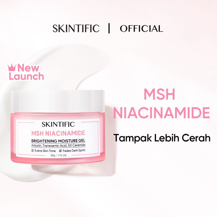 SKINTIFIC MSH Niacinamide Brightening Moisture Gel 30GR | Pelembab mencerahkan wajah kusam