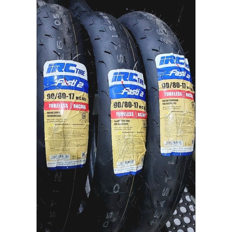 IRC BAN 90/80 -17 FASTI2 RACING SOFT COMPOUND TUBELESS