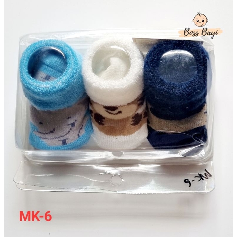 WINTEKU Kaos Kaki Premium Kemasan Mika 1 set 3 pasang 0-12M