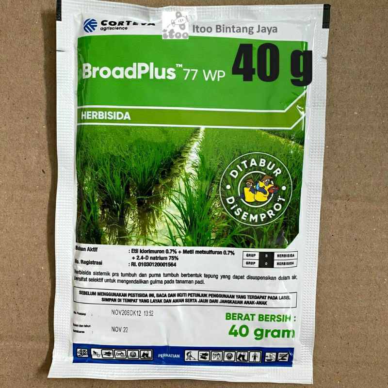 herbisida broadplus 77wp isi 40gram