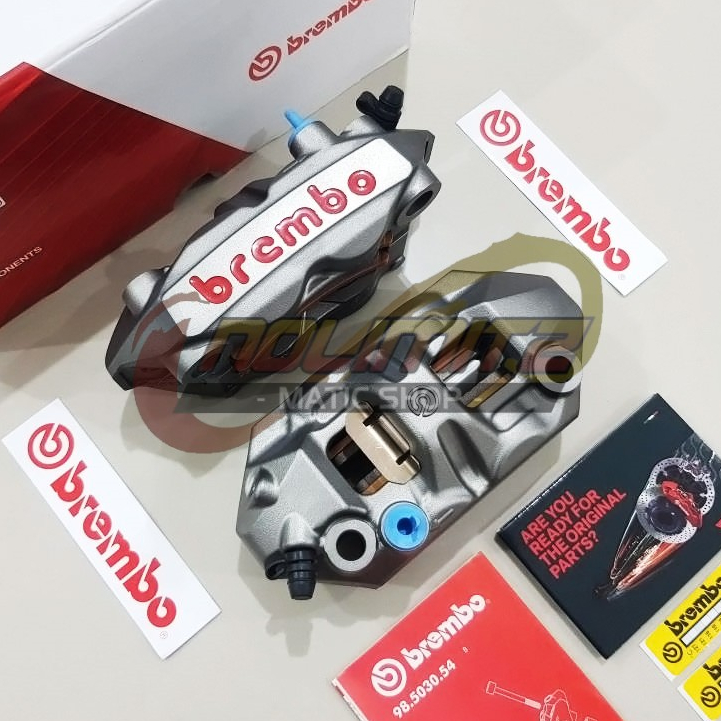 Caliper Kaliper Brembo M4 108mm Dual Set Grey Original Italy