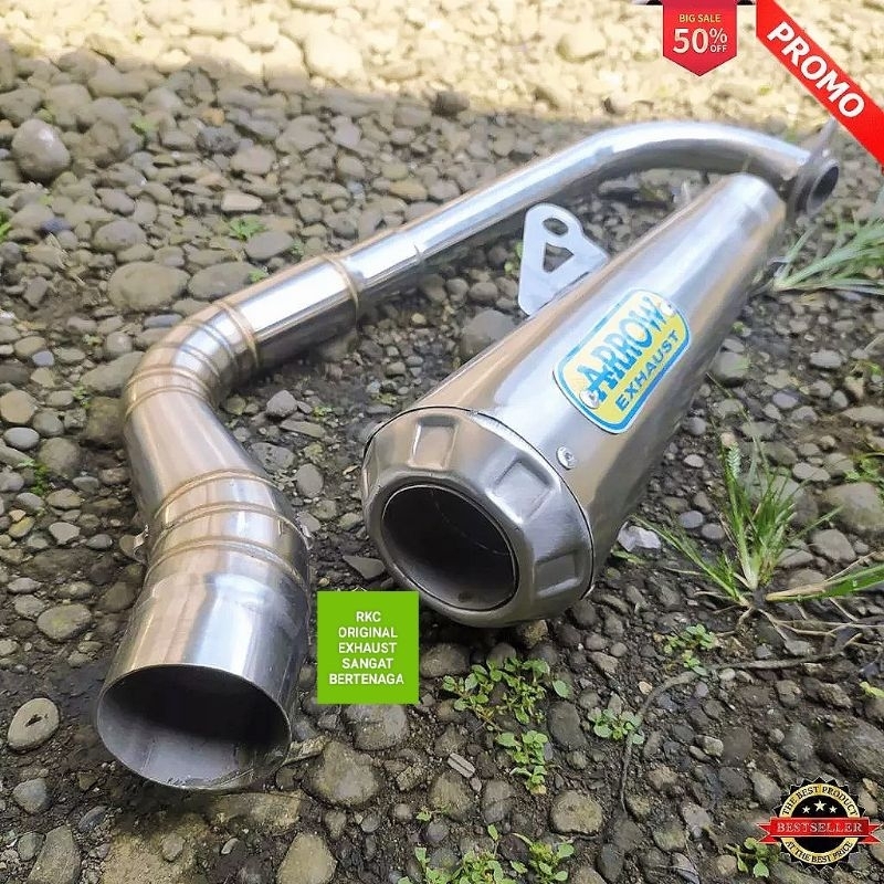 Knalpot Racing Arrow Gtx Pro Bebek Gantungan Paten Trail Jupiter Vega R Supra Smash