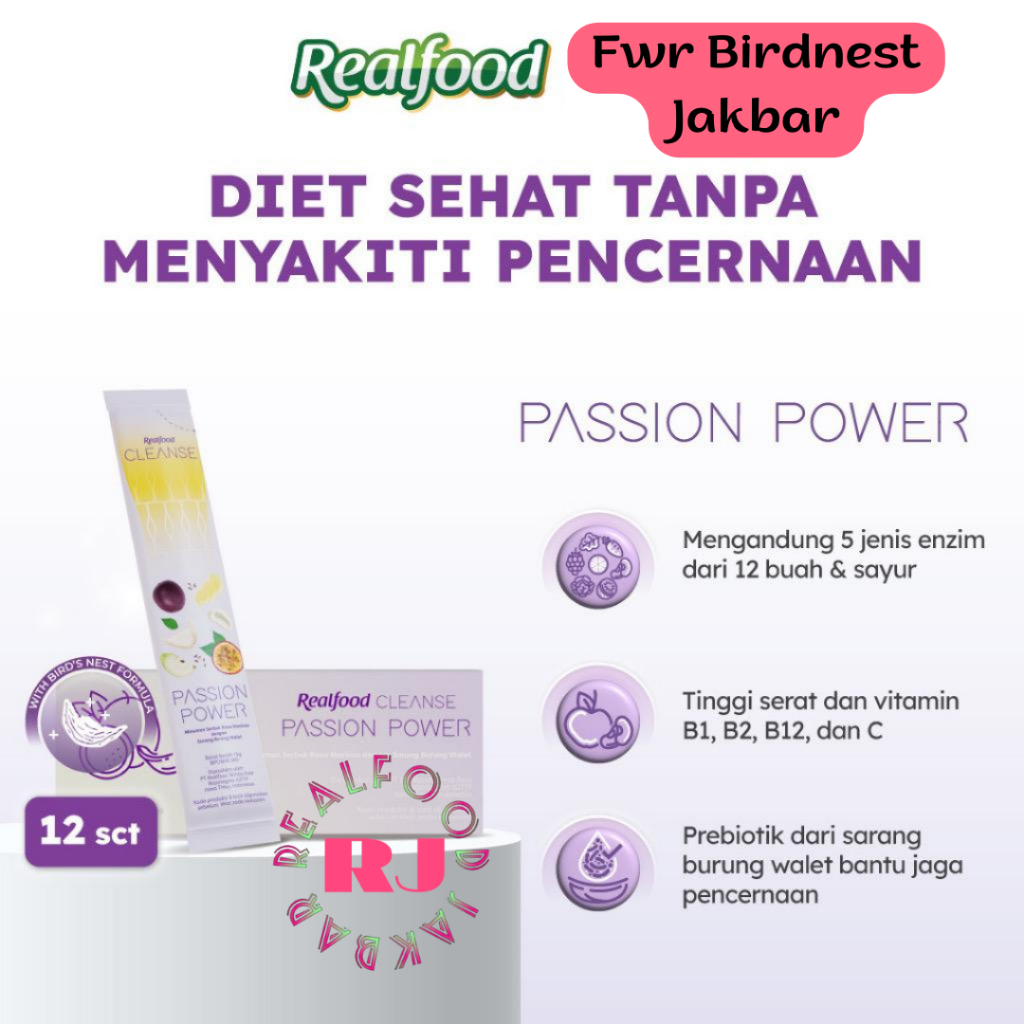 

Realfood Cleanse Detox Passion Power Drink Sarang Burung Walet 12 pcs