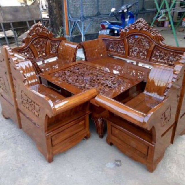 Kursi Ruang Tamu jati Ukir / Kursi Tamu Madura / Kursi Minimalis