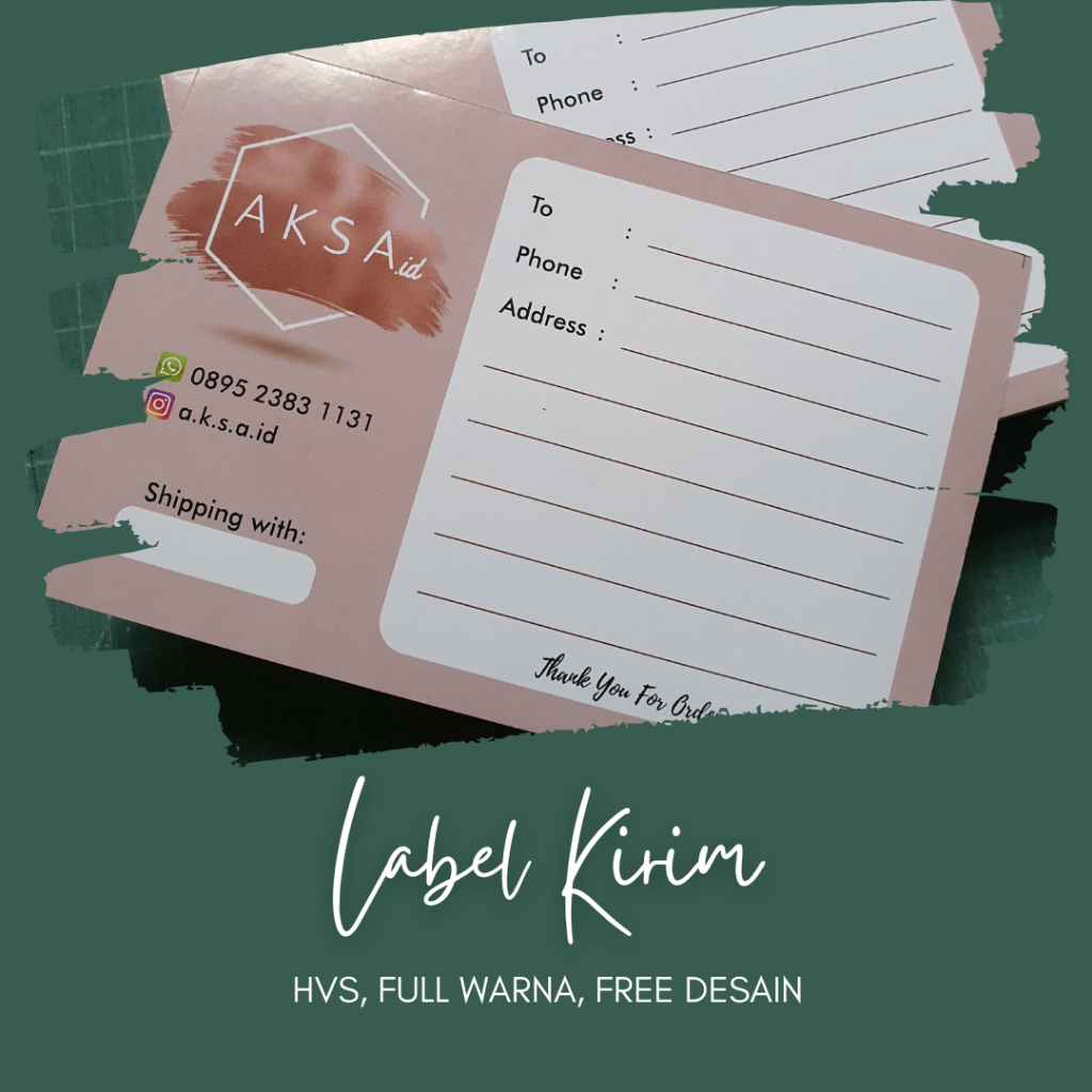 

[MINIM 100pcs] Label Kirim, stiker kirim, label HVS (Siap cetak / edit katalog)