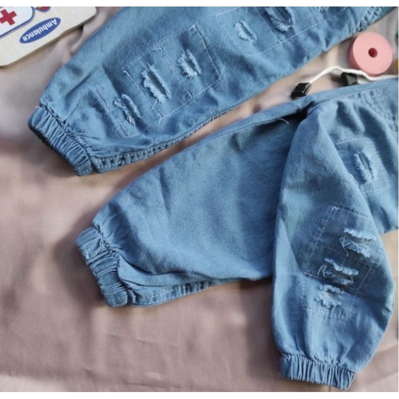 celana panjang anak soft jeans/ semi jeans