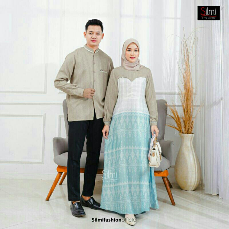 GAMIS SILK COUPLE IVAN INARA ORIGINAL SILMI FASHION DRESS BAJU BUSANA MUSLIM WANITA DEWASA BUSUI KOK