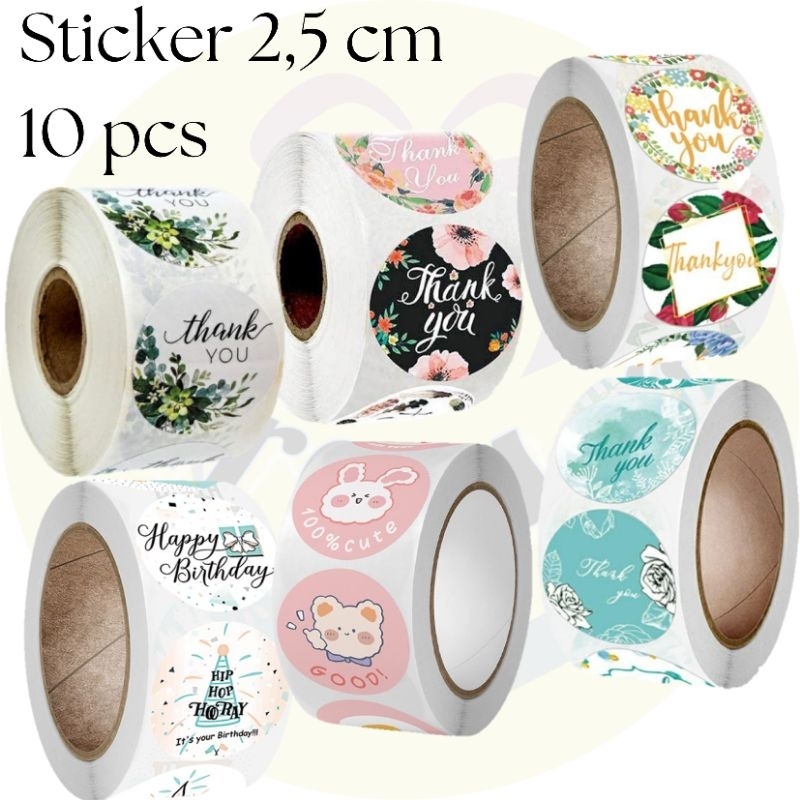 

sticker thank you/sticker olshop/sticker HBD per 10 pcs