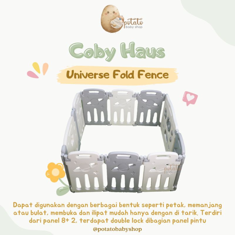 Cobyhaus Universe Fold Fence Grey Series - Pagar Bayi