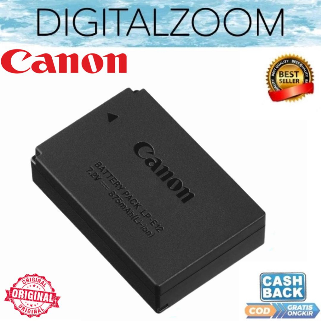 BATERAI CANON LP-E12 ORIGINAL - BATERAI CANON M50 M10 100D