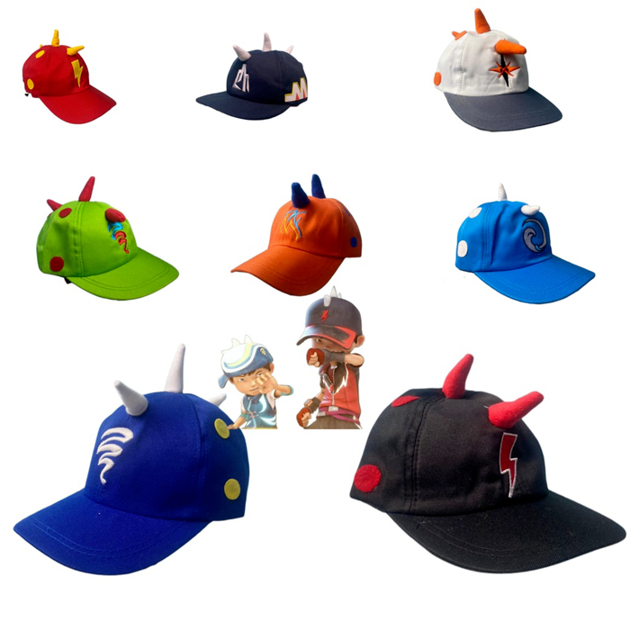 Topi Anak Baseball Model Karakter Boboiboy / topi Boboiboy tanduk