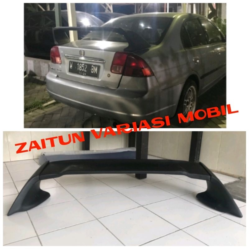 spoiler hitam doff mobil civic fd fb
