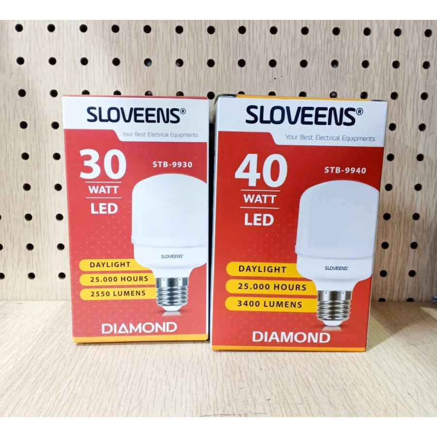 Lampu LED Sloveens Diamond Lampu Bohlam Cahaya Putih 30W &amp; 40W