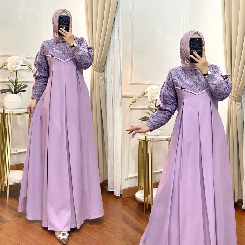 Gamis Almayra Bordir Kekinian Original Butik