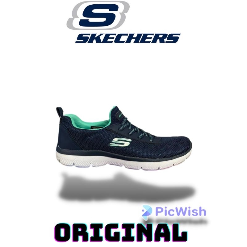 Sepatu Skechers Pure Genius Bold Porever Navy ( 8750040/NVGR ) Original