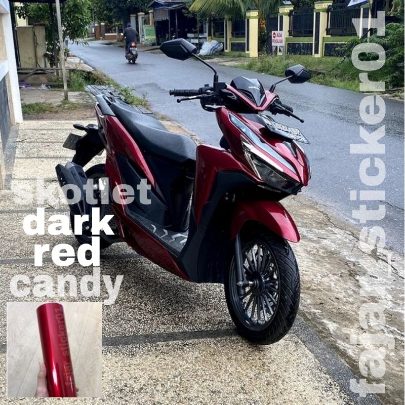 SKOTLET DARK RED CANDY SKOTLET STIKER MERAH TUA METALIK CANDY