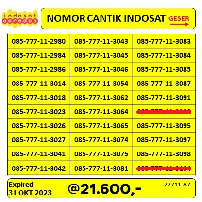 NOMOR CANTIK INDOSAT BAGUS