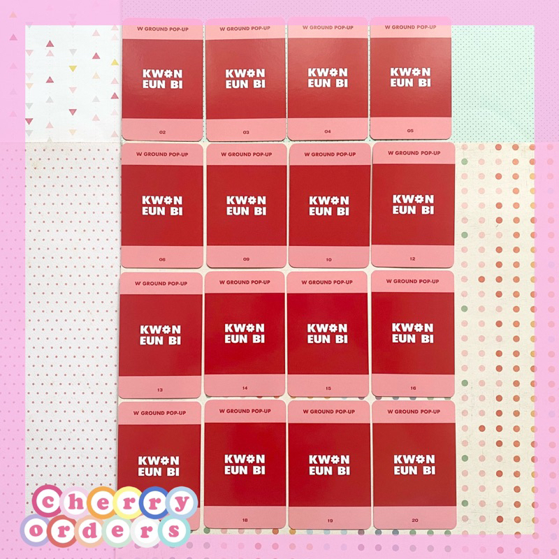 Kwon Eunbi Trading Card Photocard : W Ground Pop-up