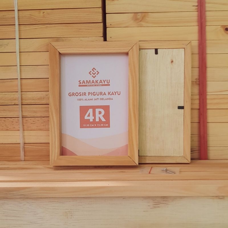 Pigura Kayu Jati Belanda 4R (102 x 152 MM)