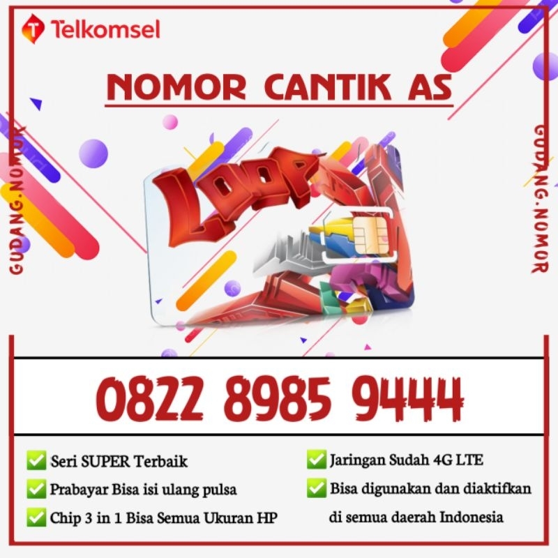 Nomor Cantik telkomsel simpati ekor triple 444 terbaik. simpati telkomsel