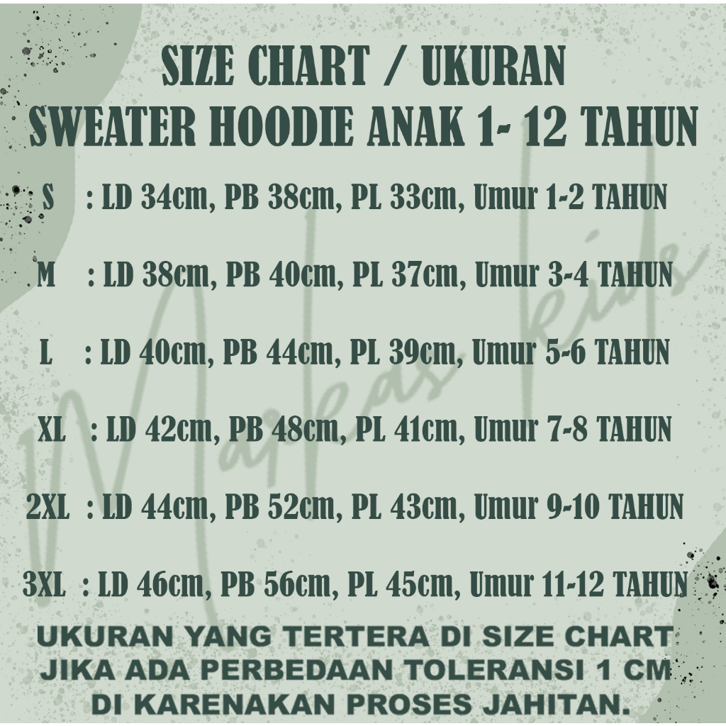 sweater hoodie anak sandwash laki laki perempuan