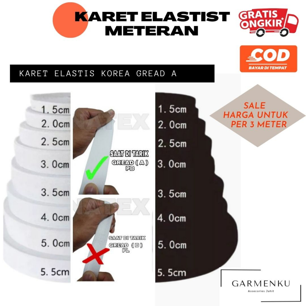 karet elastis , karet celana meteran , karet pinggang , karet elastis 1cm , karet elastis 2 cm , karet elastis 3 cm , karet elastis 4 cm , karet elstis 5 cm , karet elastis untuk celana , karet elastis untuk pinggang , karet elstis untuk sprei