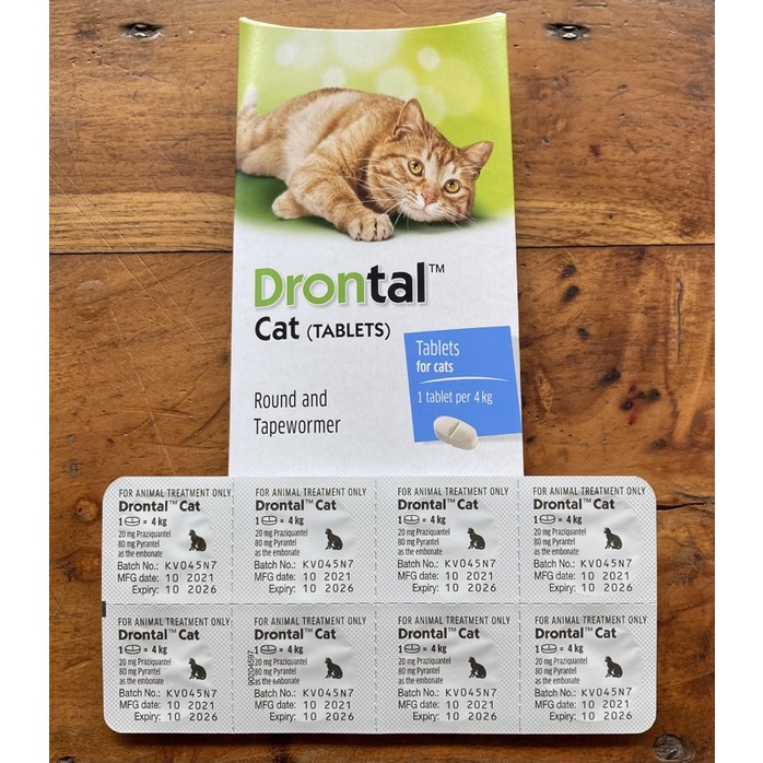 Drontal Cat 1 Tablet ORIGINAL | Obat Cacing Kucing Drontal Asli