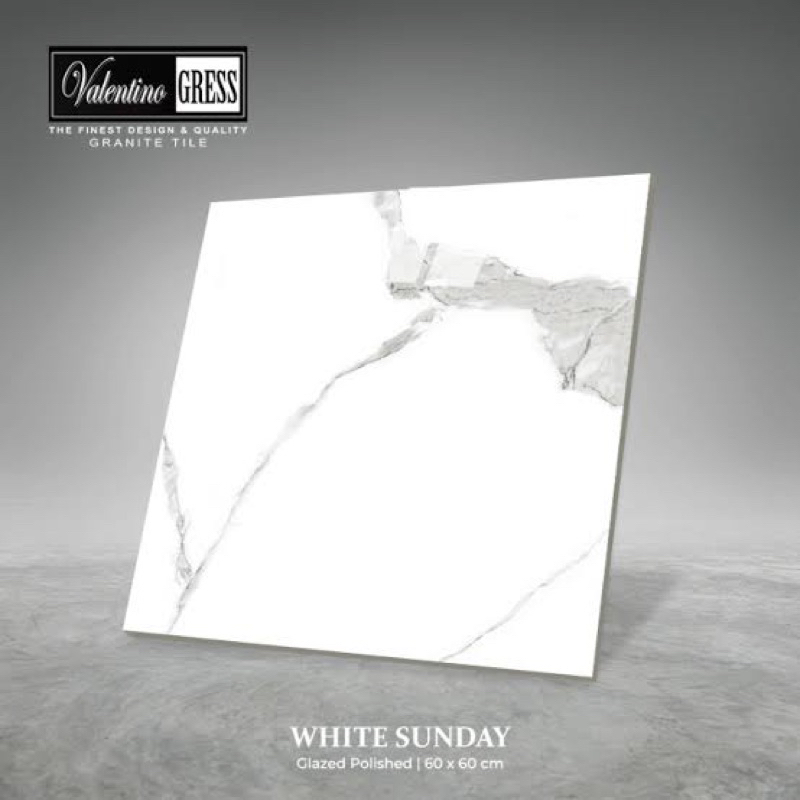 Granit valentino gress 60x60cm White Sunday