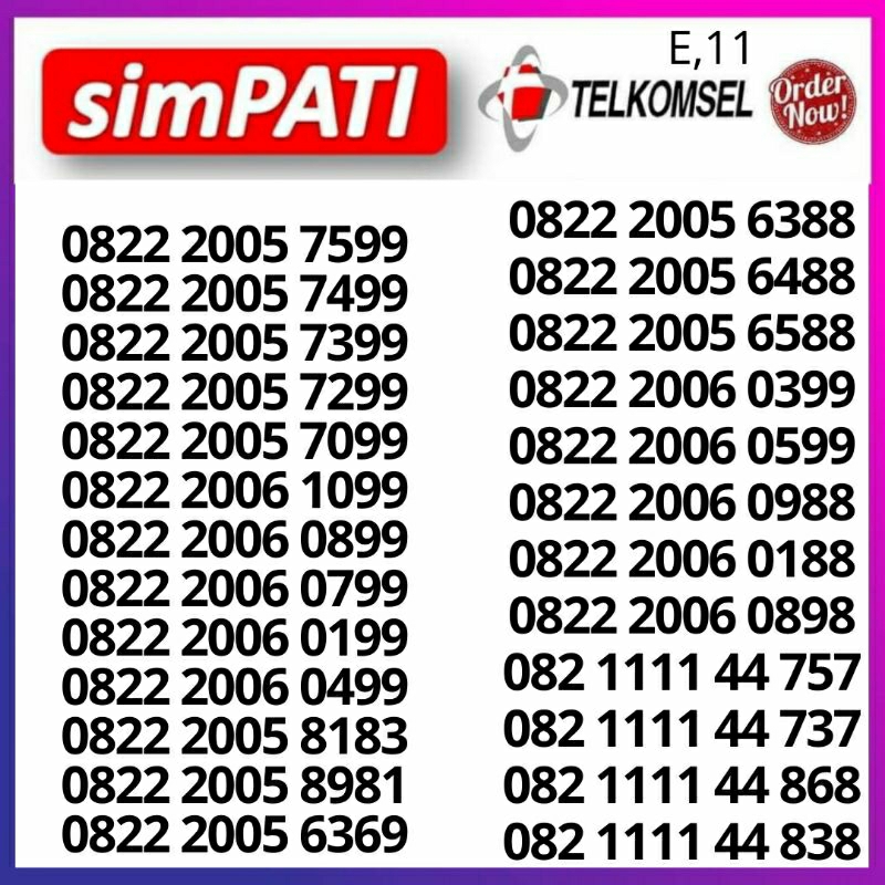 Nomor Cantik Simpati 4g Lte Bisa Cod Telkomsel