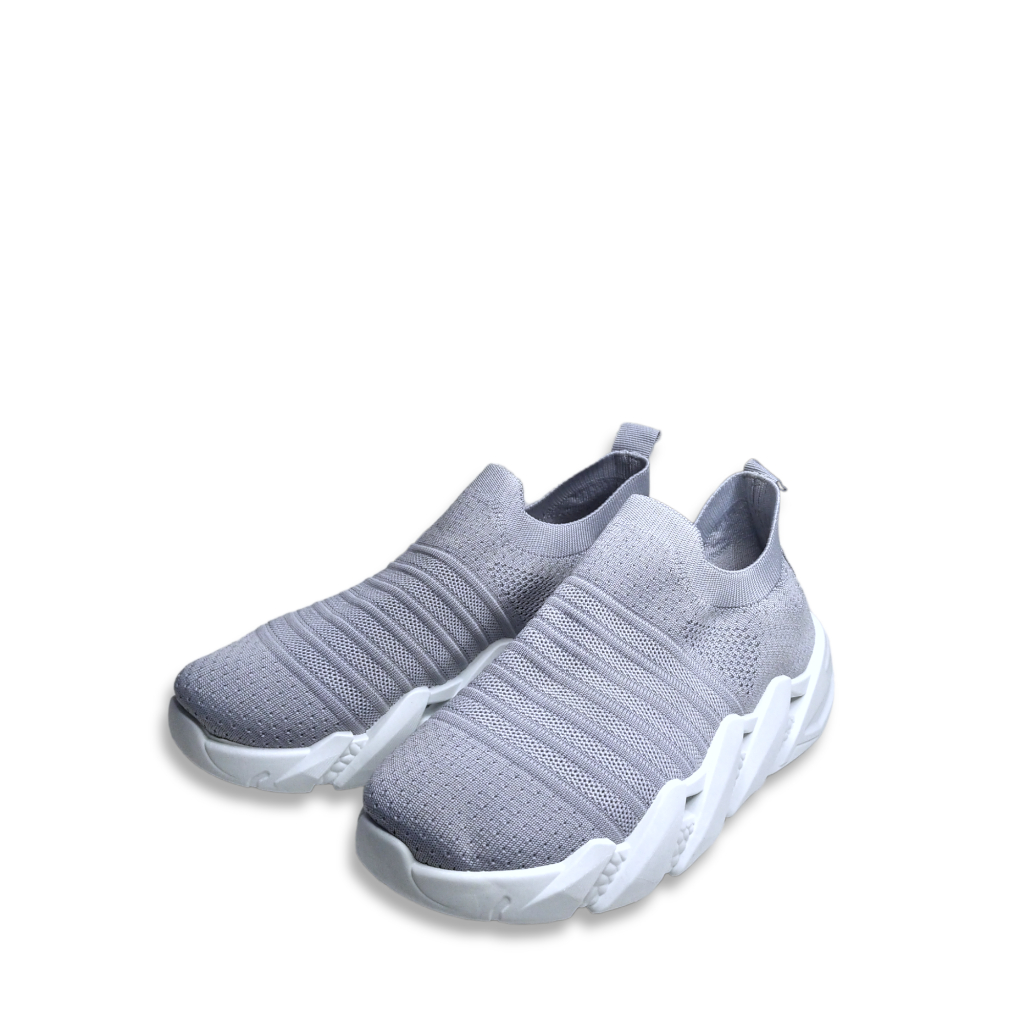 WM-1B004 SEPATU SNEAKERS FASHION SPORT CASUAL OLAHRAGA TERBARU STYLE FIT SOLE POLOS KOMBINASI PRIA WANITA BAHAN RAJUT SLIP ON BEST QUALITY REAL PICT