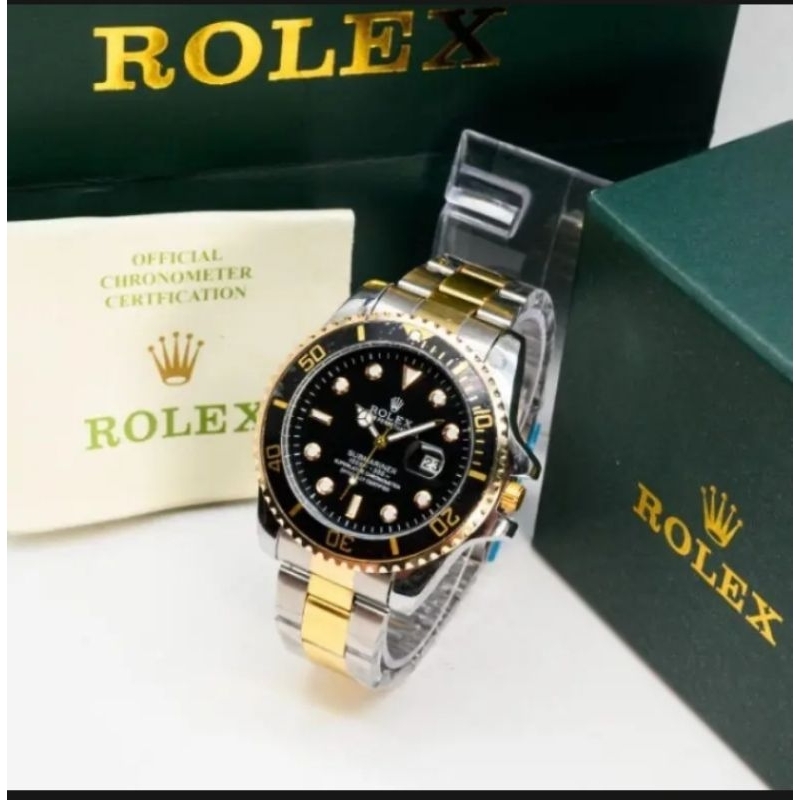 COD!! Jam Tangan Rolex Pria Terlaris/Jam Tangan Rantai Premium FULL SET TERMURAH