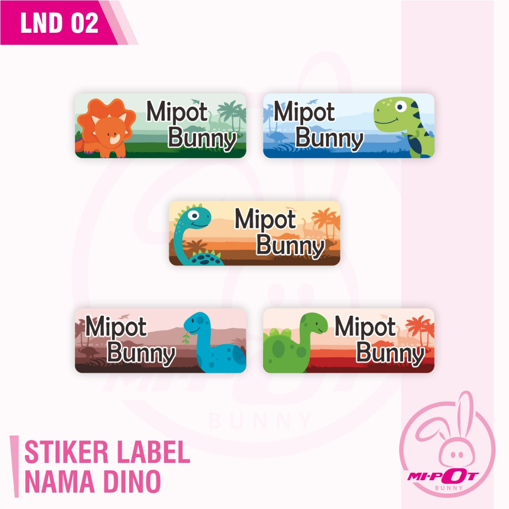 

STIKER LABEL NAMA - DINO 02